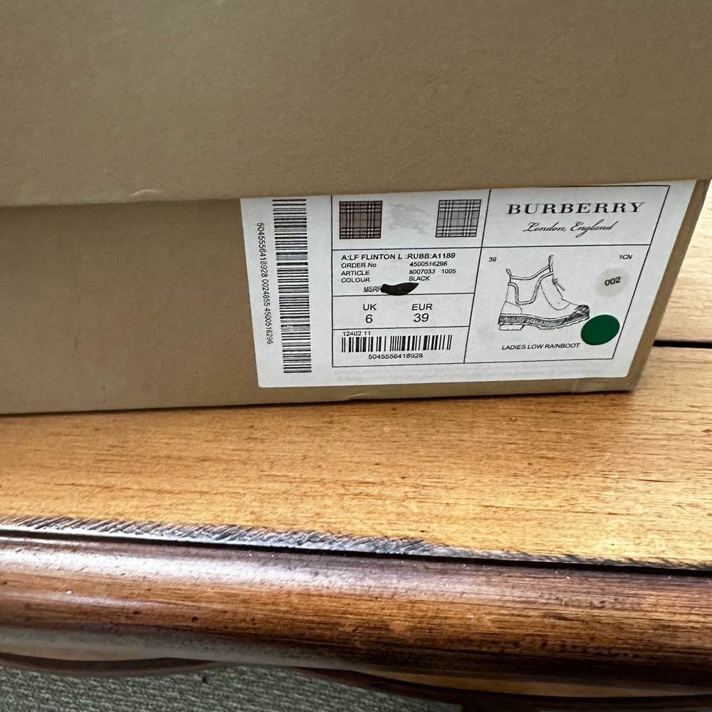 Burberry rain boots …